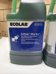 NEW ECOLAB Ecotemp Ultra Dry Rinse Additive (4pack) 1 Gal Each