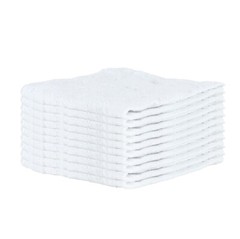 Pack of 10 White Shop Towels – 12 x 14 Cleaning Rags for Homes Cars Auto Garage
