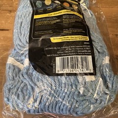 New Professional Clean Big Quickie Blue Blended Cotton #18 Wet Mop Refill Sealed