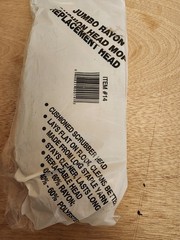 JUMBO Rayon Cushion Head MOP REPLACEMENT POLY screw threaded JW Mfg Co. #14 Usa