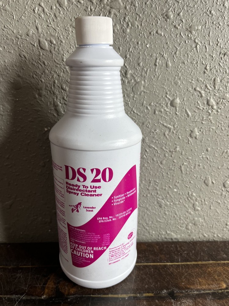 DS 20 Ready To Use Disinfectant Spray Cleaner Lavender Scent 1 Quart Sanitizer