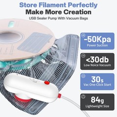 Vacbird 30pcs Filament Storage Bags Light-Proof Vacuum 30 bags + USB pump