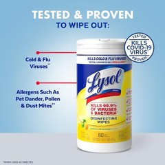 Lysol Disinfecting Wipes Bundle, 80 Count – Home Cleaning Supplies Lemon Lime