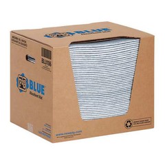 Pig Sorbent Pad, 17 gal, 15 in x 19 in, , Blue, Fibers BLU106 Pig BLU106 15 in x