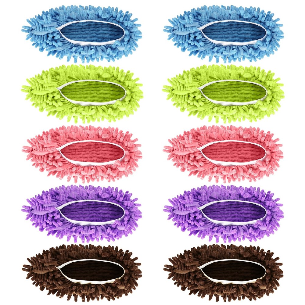 Vowanop Mop 10.5 XX-Wide, A-purple, Green, Pink, Blue, Orange 10 Pack