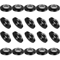 20 Pcs Hose Washers with Screen Filter Stainless Steel 1 Inch Black Set