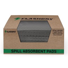 FlashDry Universal Absorbent Pads Spill Liquid Oil Water Made in USA