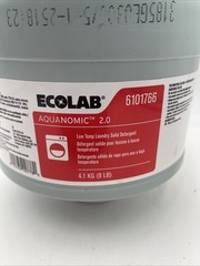 9lb Ecolab Aquanomic 2.0 6101766 Solid Concentrated Low Temp Laundry Detergent