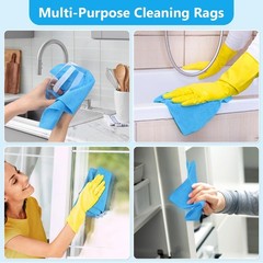 GLIMGLINT Shop Towels, 100 Pack Blue Reusable Paper Towels, Lint-Free, Ultra …