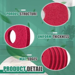 12″ Cleaning Orbiter Pads – 5 Pcs Commercial Floor Buffer & Scrubber for Hardwoo