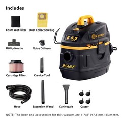 Vacmaster Professional Beast Series Vfb511H 0201 5-Gallon 5.5 Peak Hp Wet/Dry
