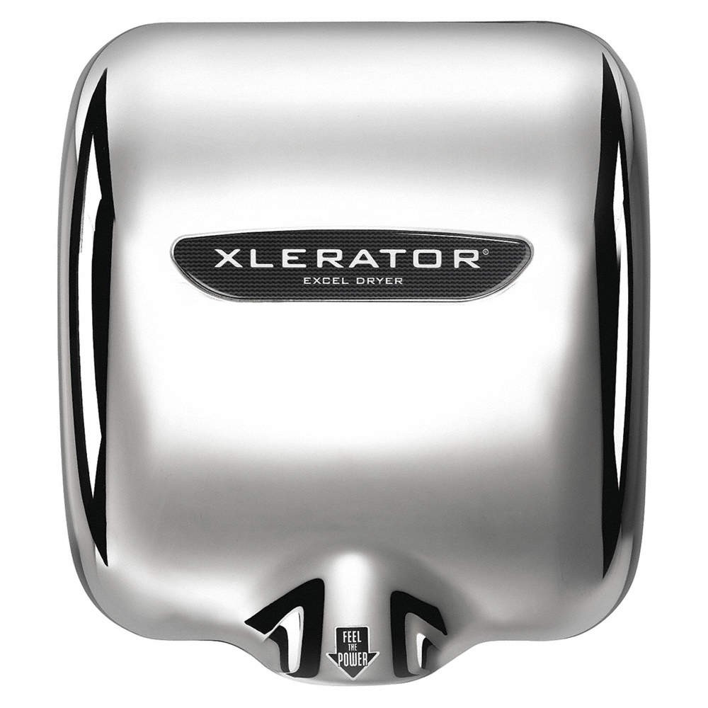 EXCEL DRYER Hand Dryer,8 sec,65 to 75 dBA,SLVR 455A40