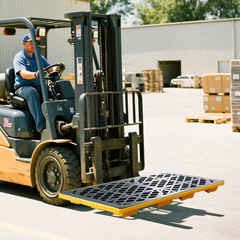 Heavy-Duty 2 Drum Spill Pallet, 2000 Lbs Capacity, Forkliftable Containment Tray