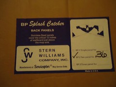 Stern Williams # BP-2 Two Stainless Steel Splash Catchers Back Panel for 36 in