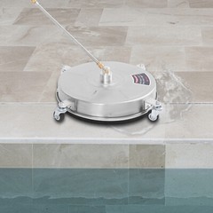 Stainless Steel Round Surface Cleaner with 2 Nozzles, 5000 PSI Power