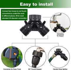 1/2 Inch Drip Y Hose Splitter, inch irrigation tubing connectors