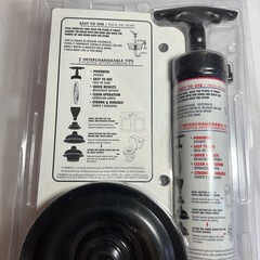 Plung-It Air Powered Plunger LX-00300 Blue Black Drain Opener Sink Toilet Clog