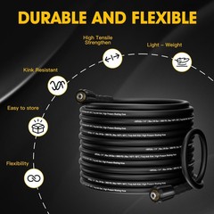 NIFUAL Upgraded 50 FT Pressure Washer Hose, 3600 PSI Flexible High Power Wash…