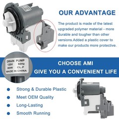 AMI PARTS DC31-00178a Washer Drain Pump Motor Replaces Grey and White