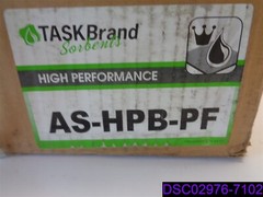 Qty=100: TaskBrand AS-HPB-PF 15×18 Grey Melt Blown High Performance Sorbent Pads