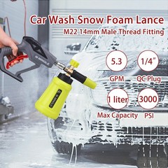 M MINGLE High Pressure Washer Gun Snow Foam Black, Green, Red, White, Yellow