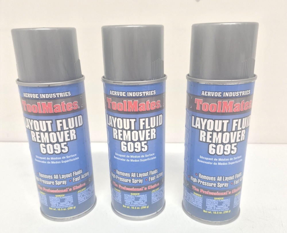 Aervoe Industries ToolMate 6095 Layout Fluid Remover, 10.5 Oz. Net Lot of 3