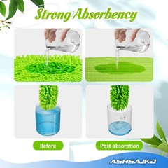 Ashsajkd 4Pcs for Swiffer Reusable Dry Sweeping Cloths Microfiber Wet Mop…