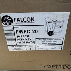 Bobrick FWFC20 Falcon Waterless Urinal Cartridge – White (20/Carton) New🔥