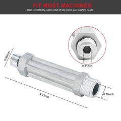 Pressure Washer Parts,Outlet Tube Replacement 201497GS 190589GS silvery