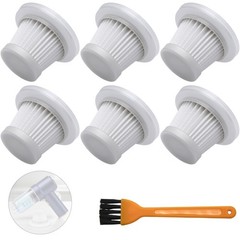 6-Pack LT-117C HEPA Vacuum Filter Replacement with Cleaning Brush,…