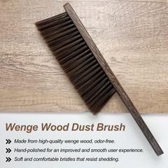 Zoolinn Wood Dusting Brush Handheld Soft Bristle Cleaning Broom For Furniture