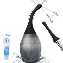 Enemas Anal Douches for Men Women – Anti Backflow Enema Bulb with Black