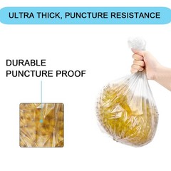 5 Gallon Trash Bags – 20 Liter Strong Garbage Bags Small Clear Liners for Off…