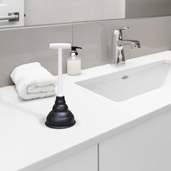 Korky Beehive Mini Sink and Drain Plunger – Works for No Size, Black