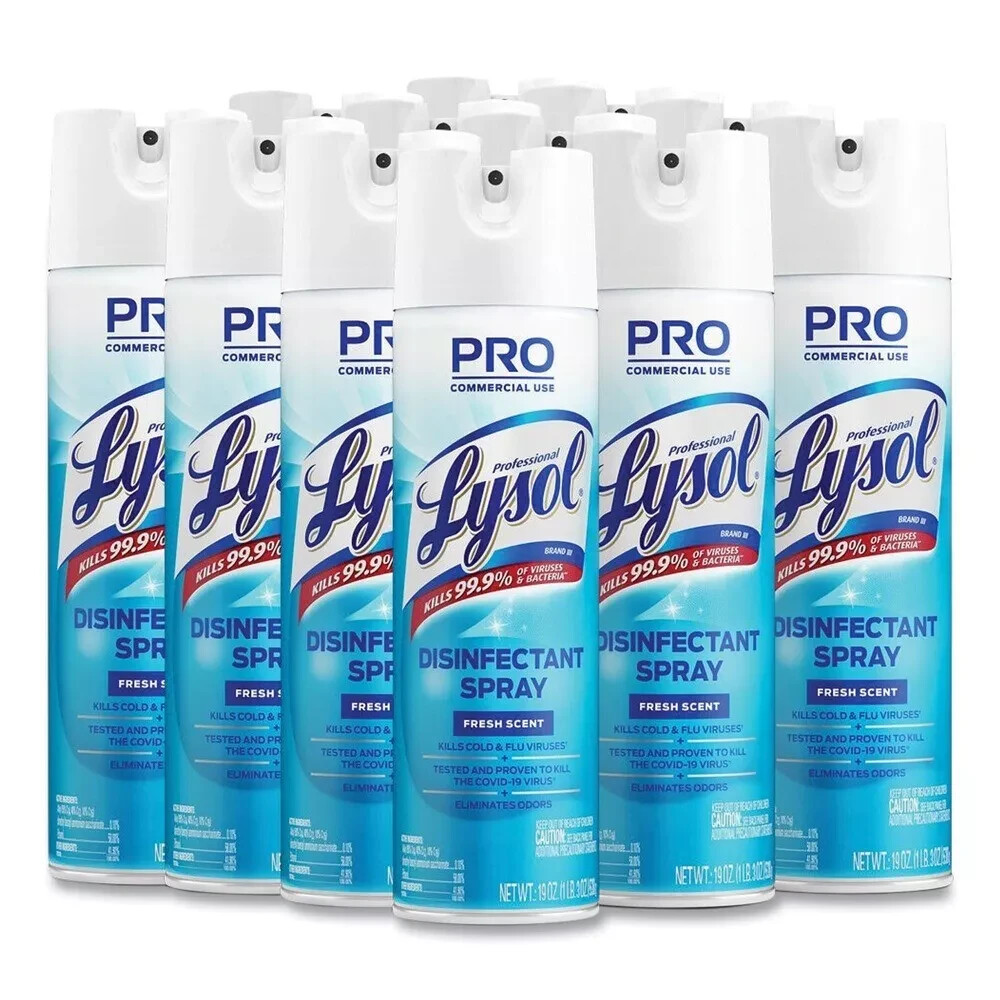 Professional LYSOL Brand 04675CT 19 oz. Aerosol Spray – Fresh Scent (12/CT) New