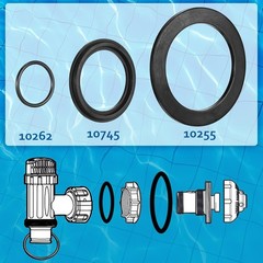 12 Pieces 25076RP Washer and Ring Kit for 1 1/2 inch Fittings, 25076RP Large …