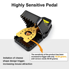 6-Pack Mouse Traps, Small Trap Indoor for – 610, black + yellow