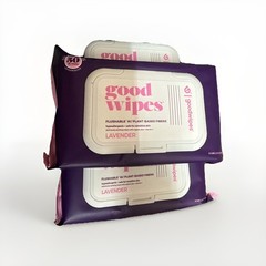 Goodwipes Flushable Butt Wipes, Lavender Scented, 150 Total Wipes 3 Pack
