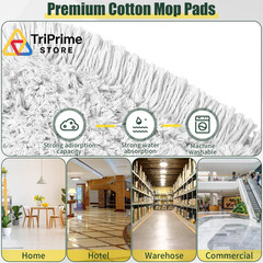 24″ Commercial Dust Mop for Floor Cleaning, Heavy Duty Large mop, Green