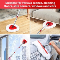 O-Cedar Spin Mop Head, Base, Handle Replacement for EasyWring 1 Tank White