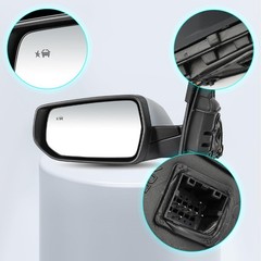 8-Pin Passenger Driver Side Mirror Turn Signal Blind Spot 2016-2022