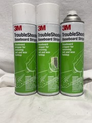 Lot of 3 3M TroubleShooter Baseboard Stripper 21 oz Aerosol Floor Cleaner 14001