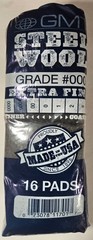 GMT 117001 Steel Wool Hand Pads Grade 000 (Extra Fine) – 6 packs of 16 pads each