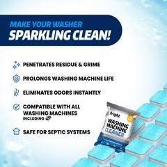 Washing Machine Cleaner Tablets 24 Pack – 24 Count (Pack of 1), Blue & White