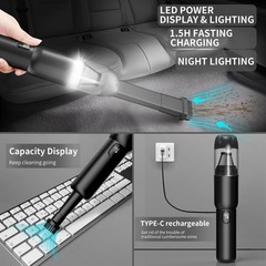 Handheld Car Vacuum Cleaner, Cordless Portable 20KPA Powerful Suction With LE…