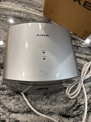 AIKE AK2630 Compact Hand Dryer 1400W – 110V Silver Air Wiper, 2-Pin Plug