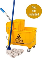 Ergonomic Mop Bucket with Wringer, Small Mop Compatible