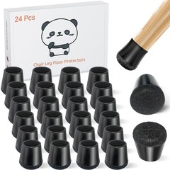 Meldel 24 PCS Silicone Chair Leg Floor Extra Small(0.6″-0.8″), 24pcs-black