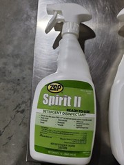 Lot Of 9, ZEP Spirit II Detergent Disinfectant Citrus Scent 32 oz Spray Bottle