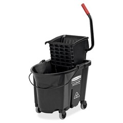 Rubbermaid Commercial 1863896 8 3/4 Gal Wavebrake Side Press Mop Bucket And